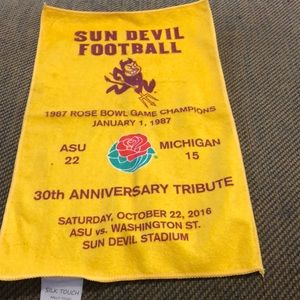 ASU 30th Anniversary yellow hand towel